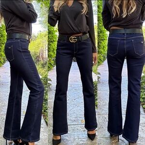 BEVY FLOG Blue Boot Cut Flare Pants